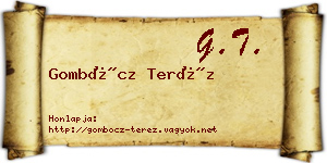 Gombócz Teréz névjegykártya
